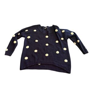 Cozy Casual Blue and White Crew Neck Sweater